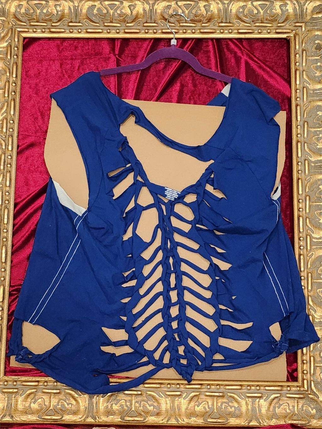 One-of-a-Kind NY Giants Reworked Sleeveless – Size L - additional view