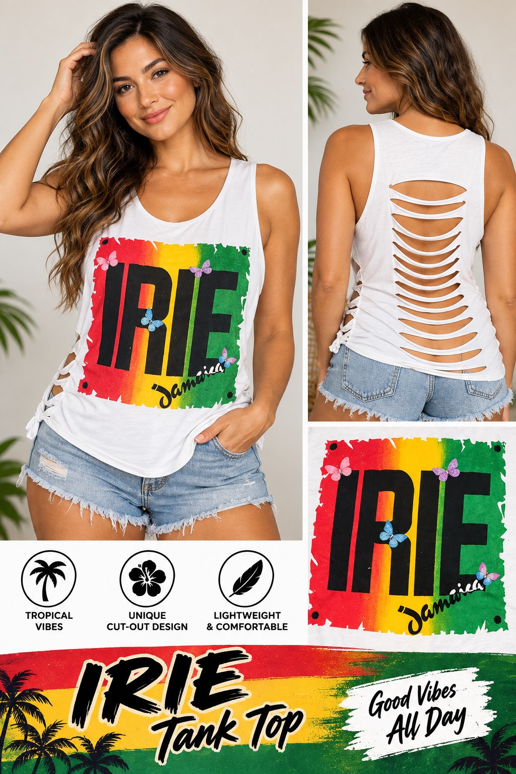 One-of-a-Kind IRIE Reworked Tank – Size L - details and styling
