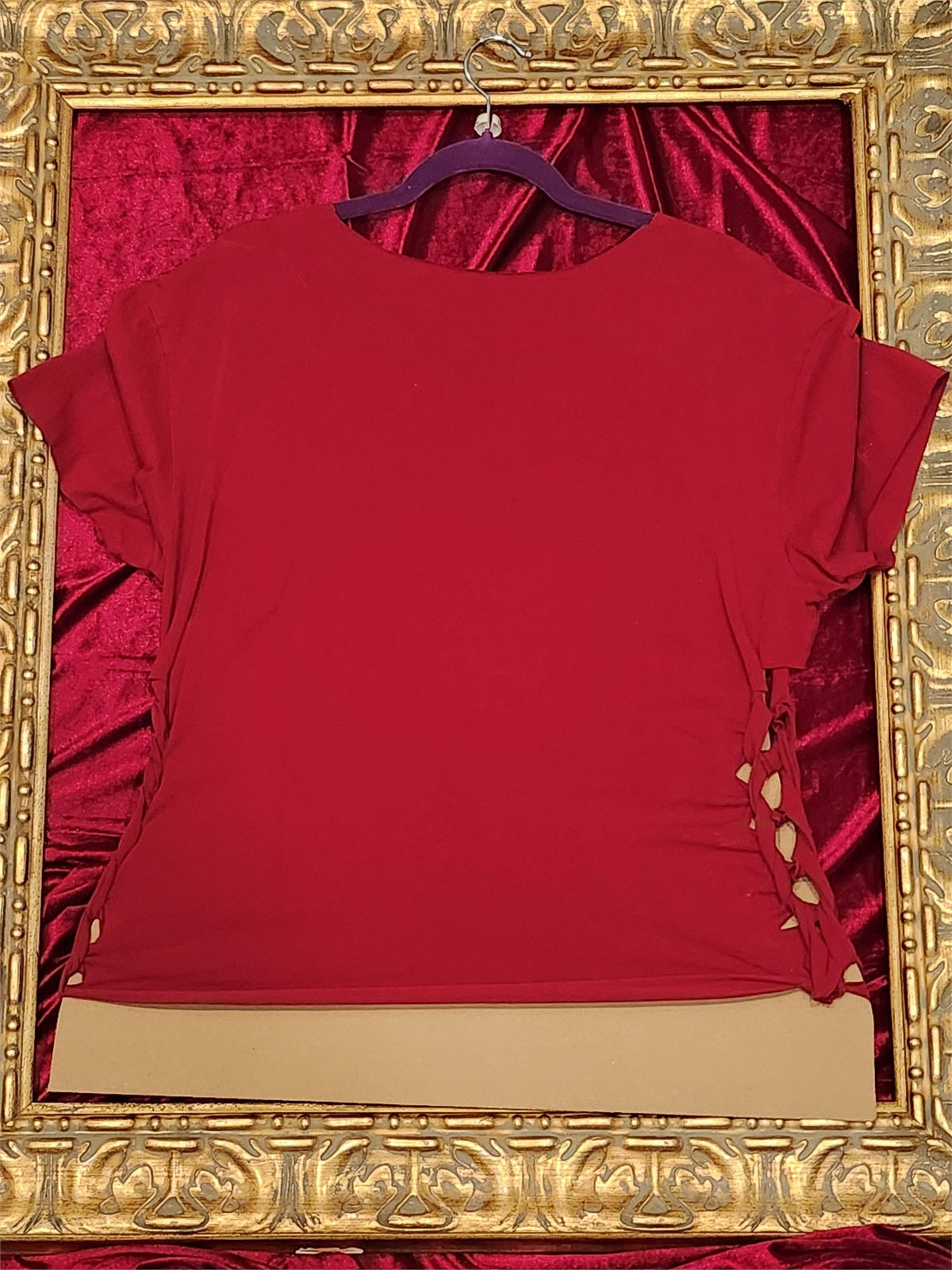 One-of-a-Kind Red Polo Reworked Shirt – Size L - additional view