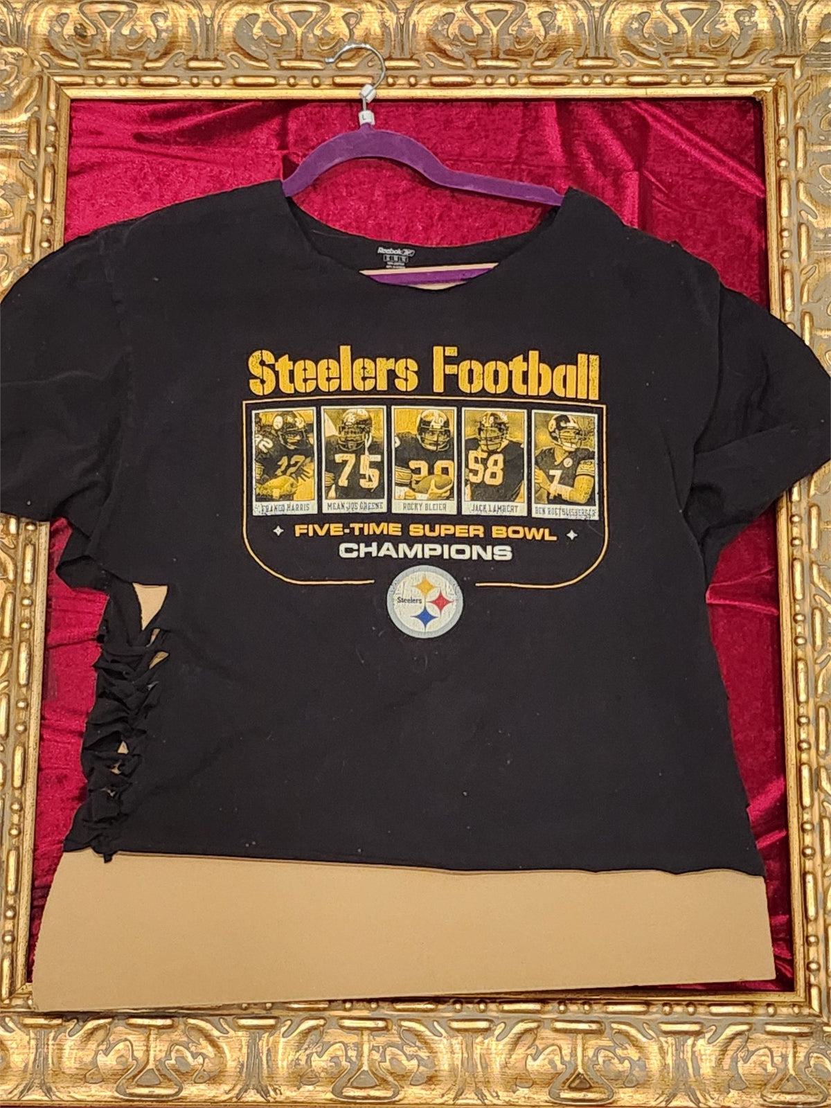 One-of-a-Kind Steelers Football Reworked Shirt – Size L