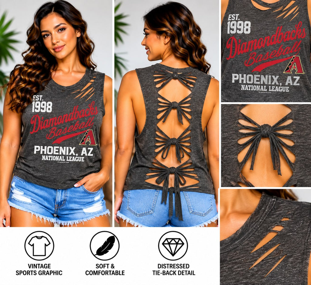 One-of-a-Kind Diamondbacks Reworked Tank – Size L - details and styling