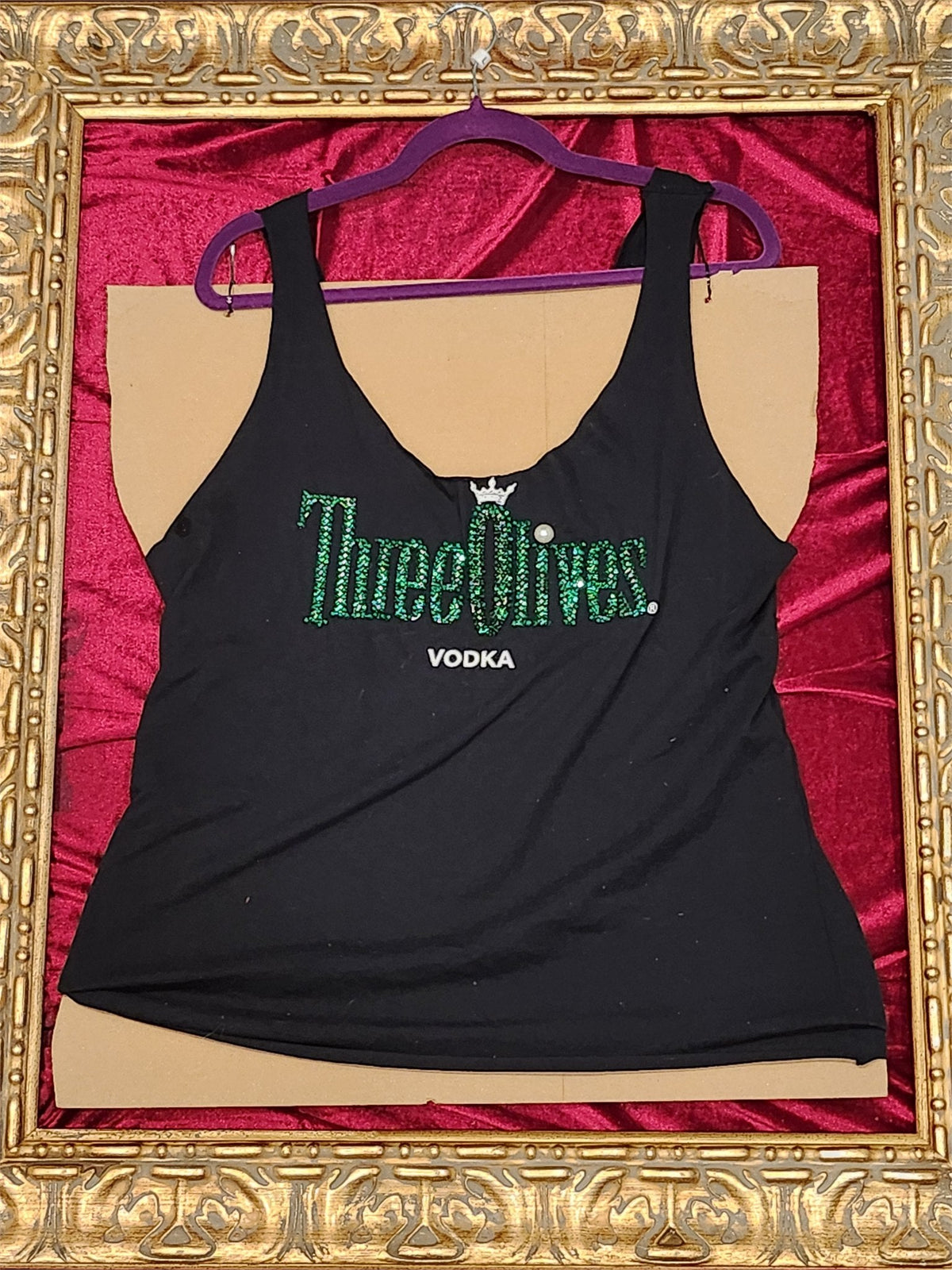 One-of-a-Kind Green Three Olives Reworked Tank – Size L