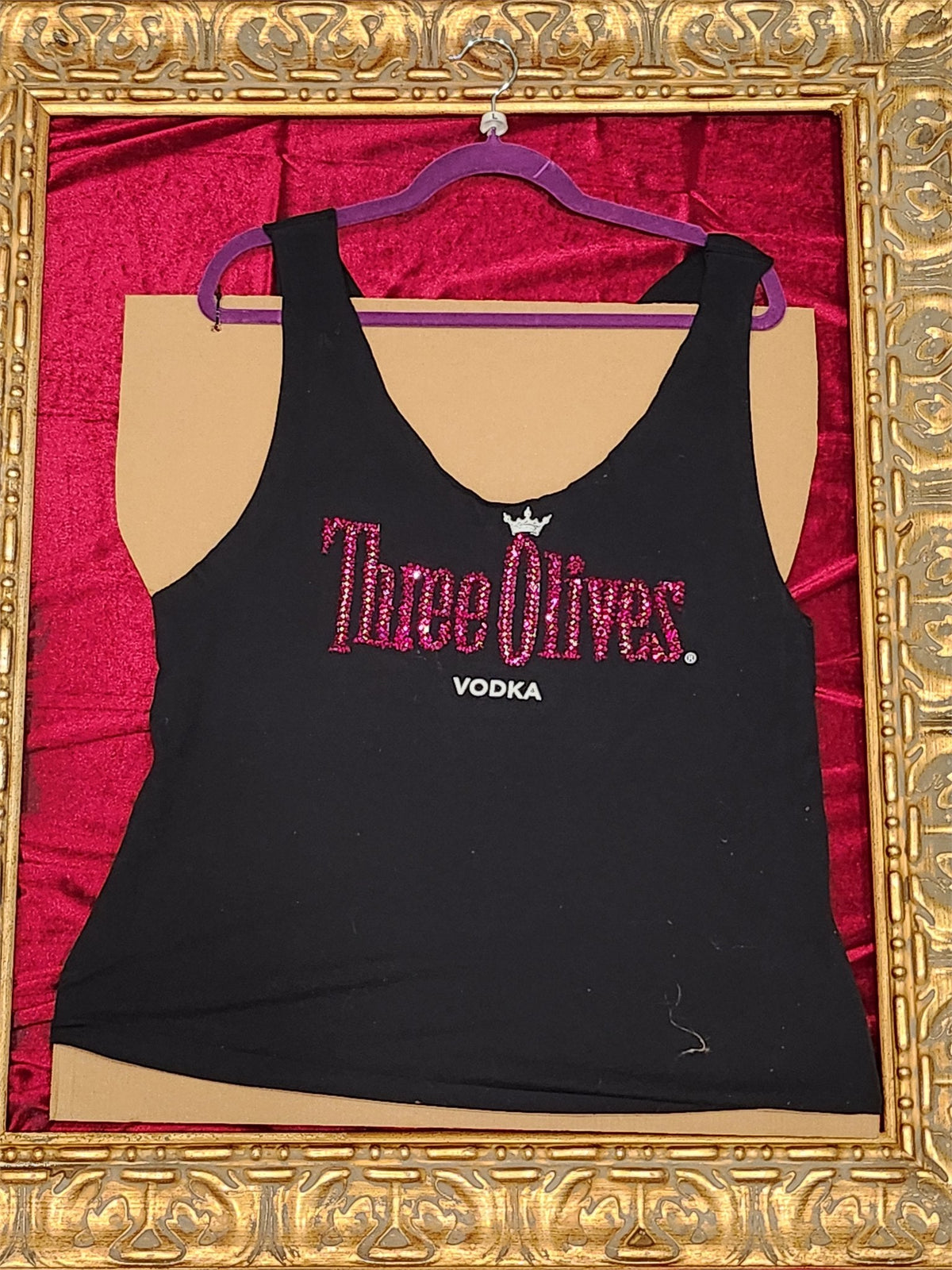 One-of-a-Kind Red Three Olives Reworked Tank – Size L