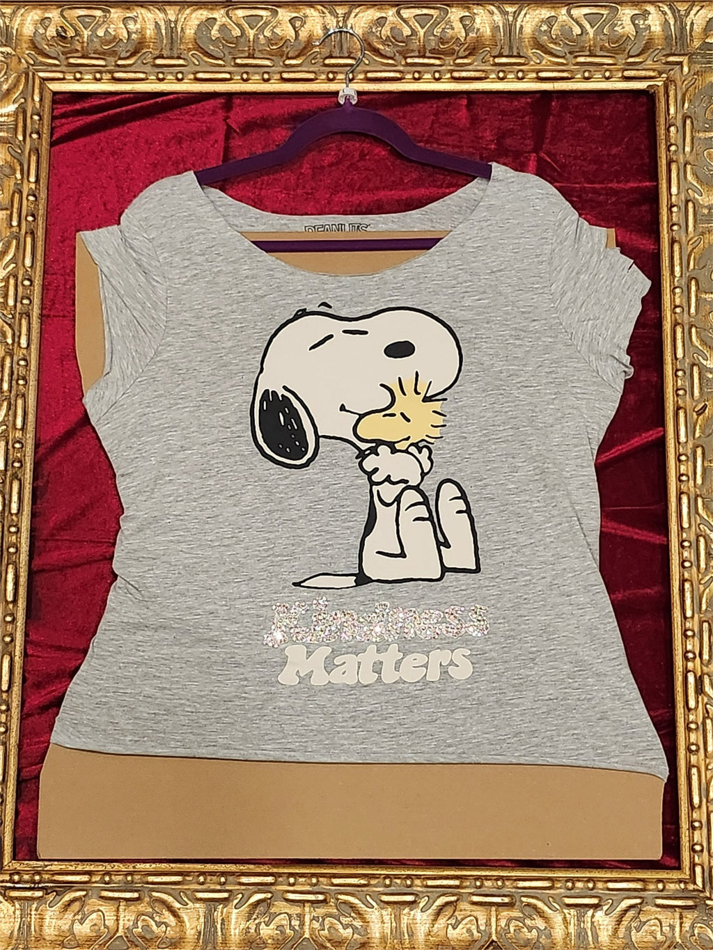 One-of-a-Kind Snoopy Reworked Shirt – Size L