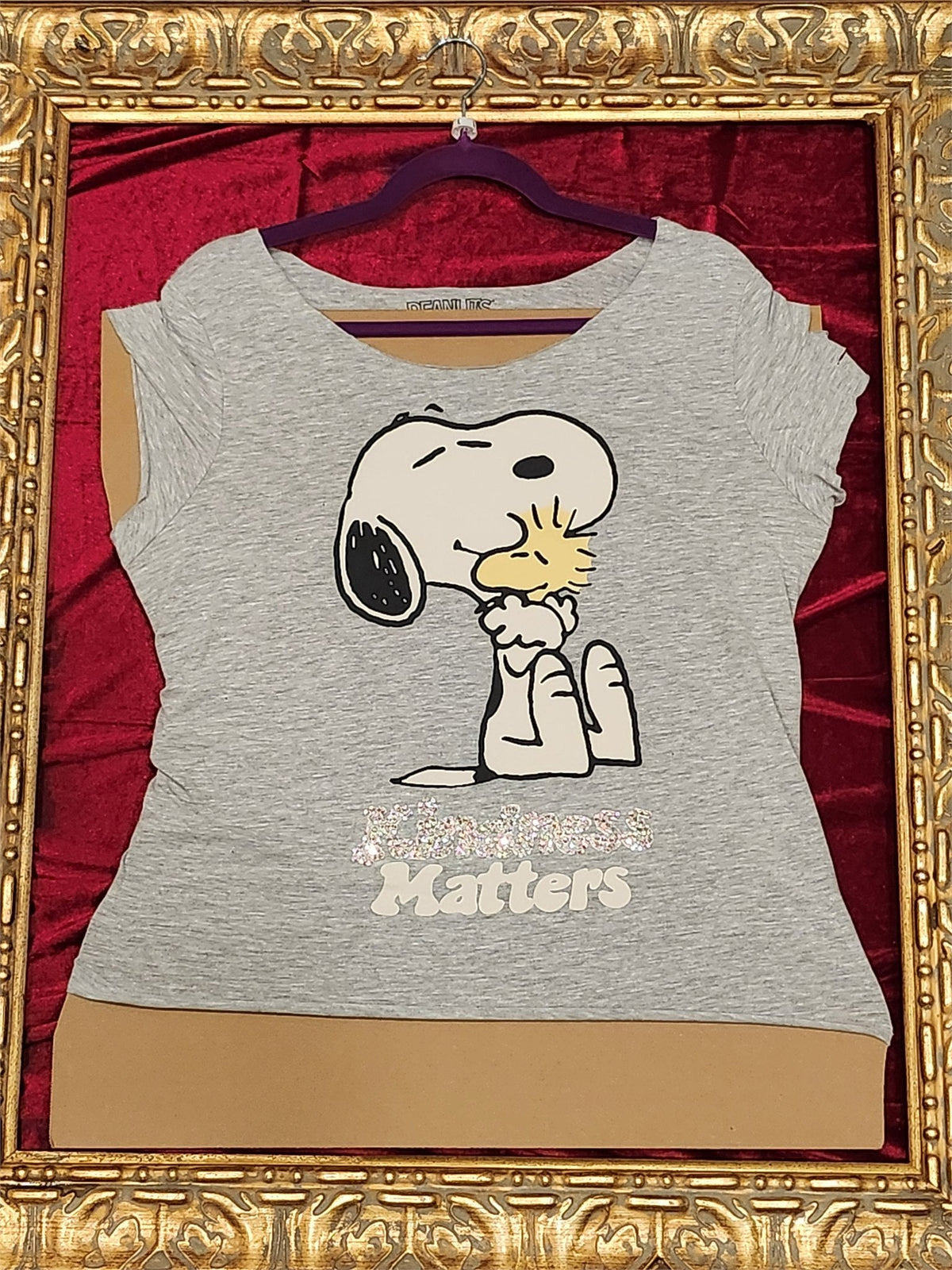 One-of-a-Kind Snoopy Reworked Shirt – Size L