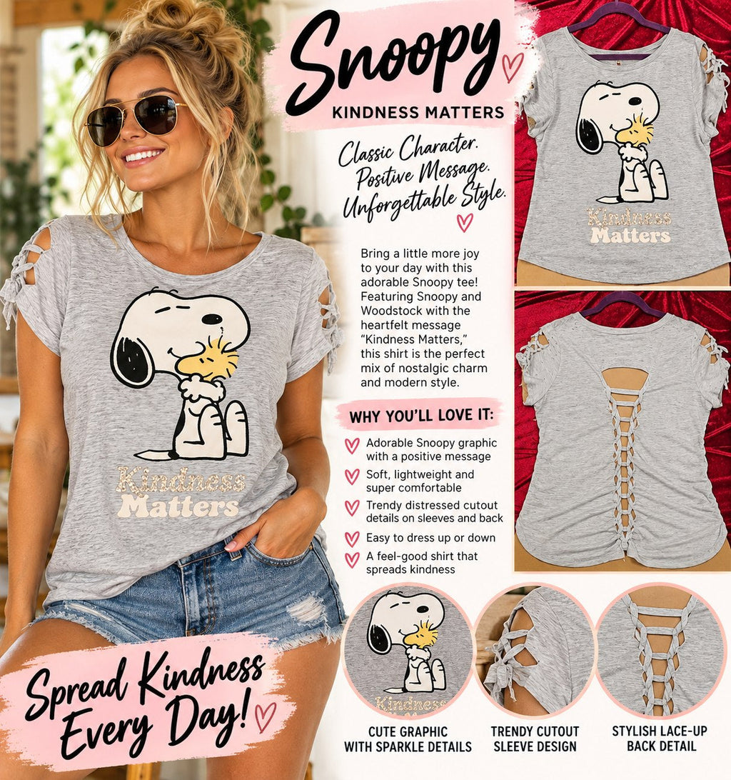 One-of-a-Kind Snoopy Reworked Shirt – Size L - details and styling