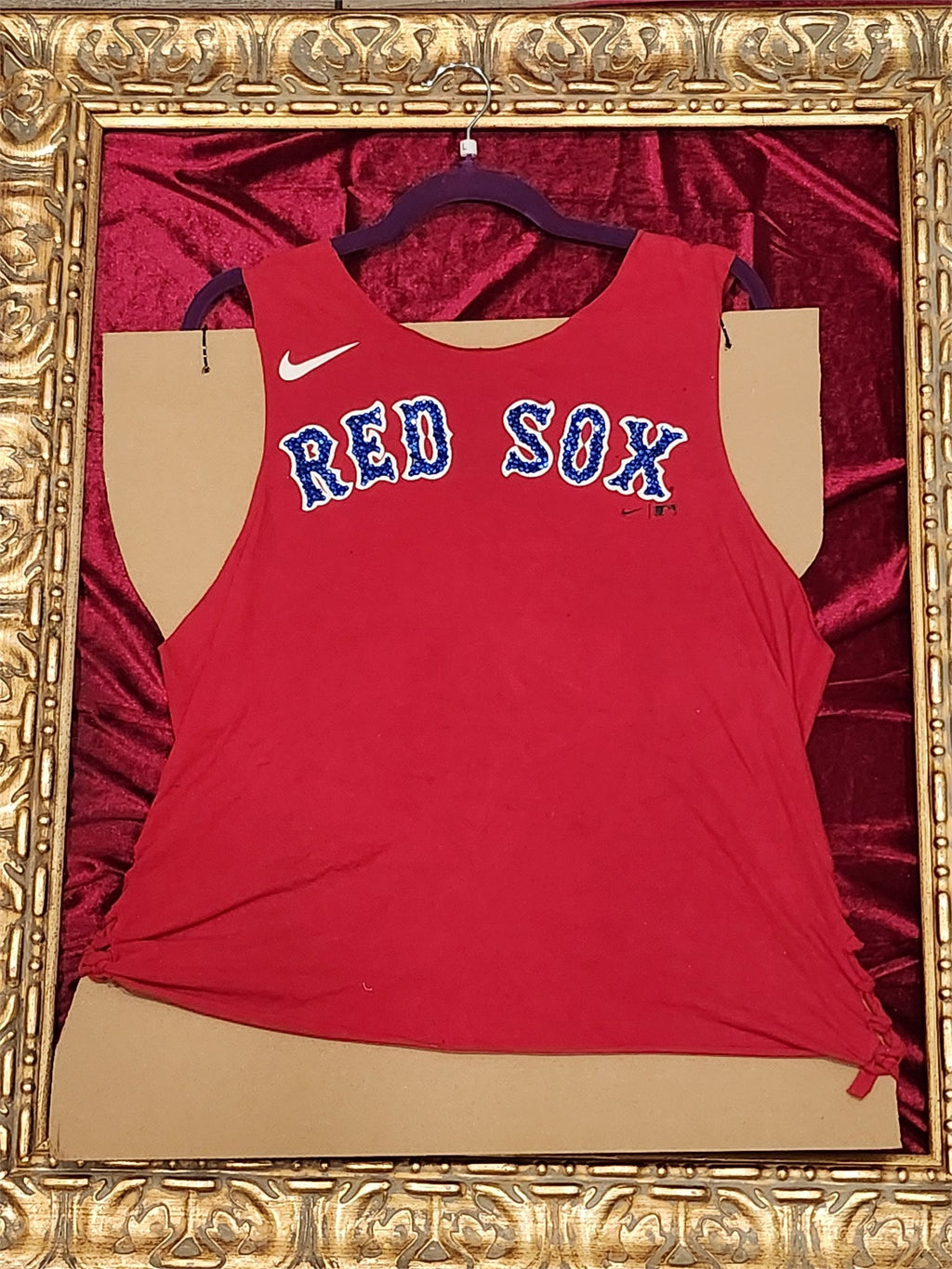 One-of-a-Kind Red Sox Reworked Tank – Size L