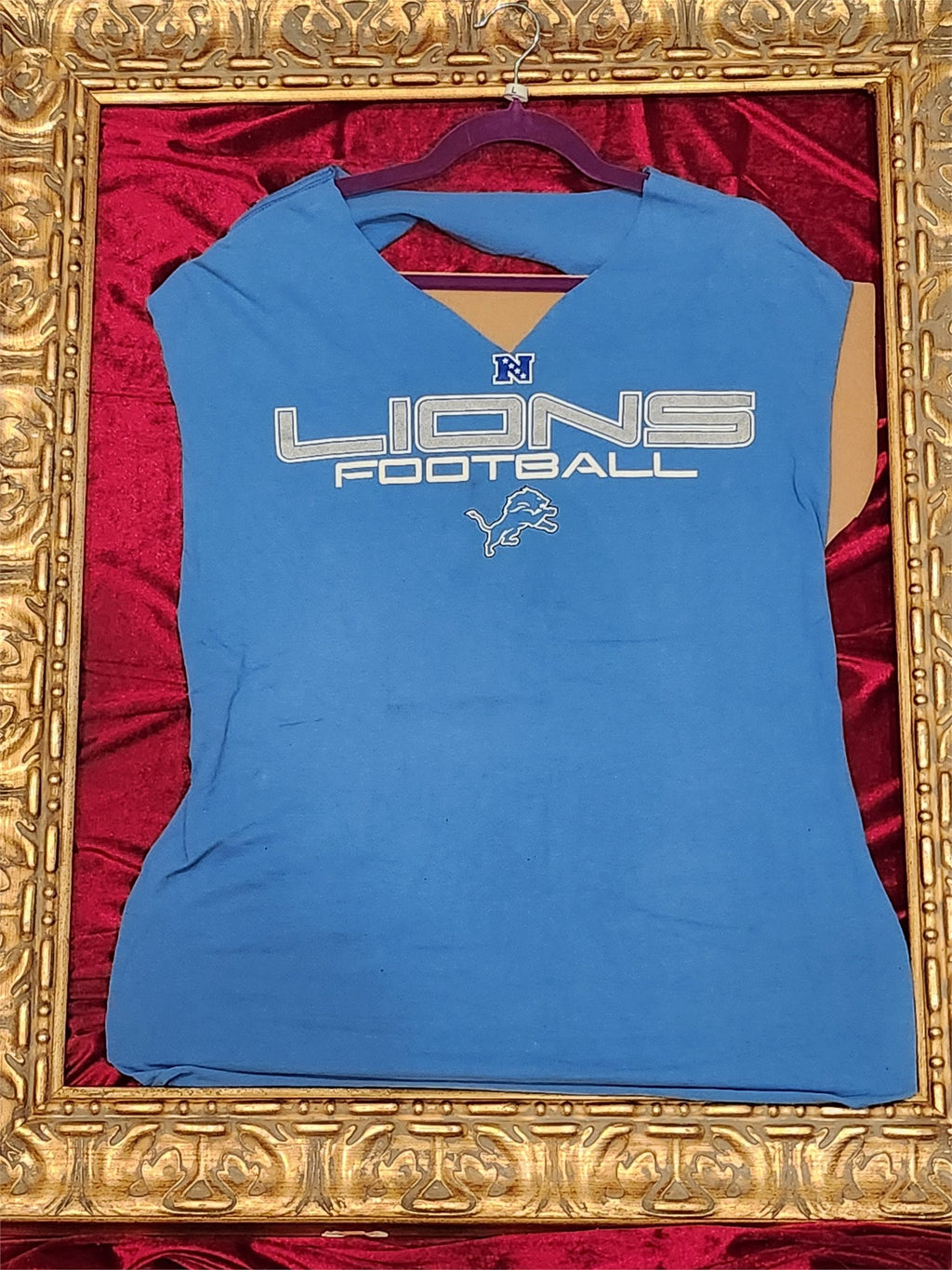 One-of-a-Kind Lions Football Reworked Sleeveless – Size L