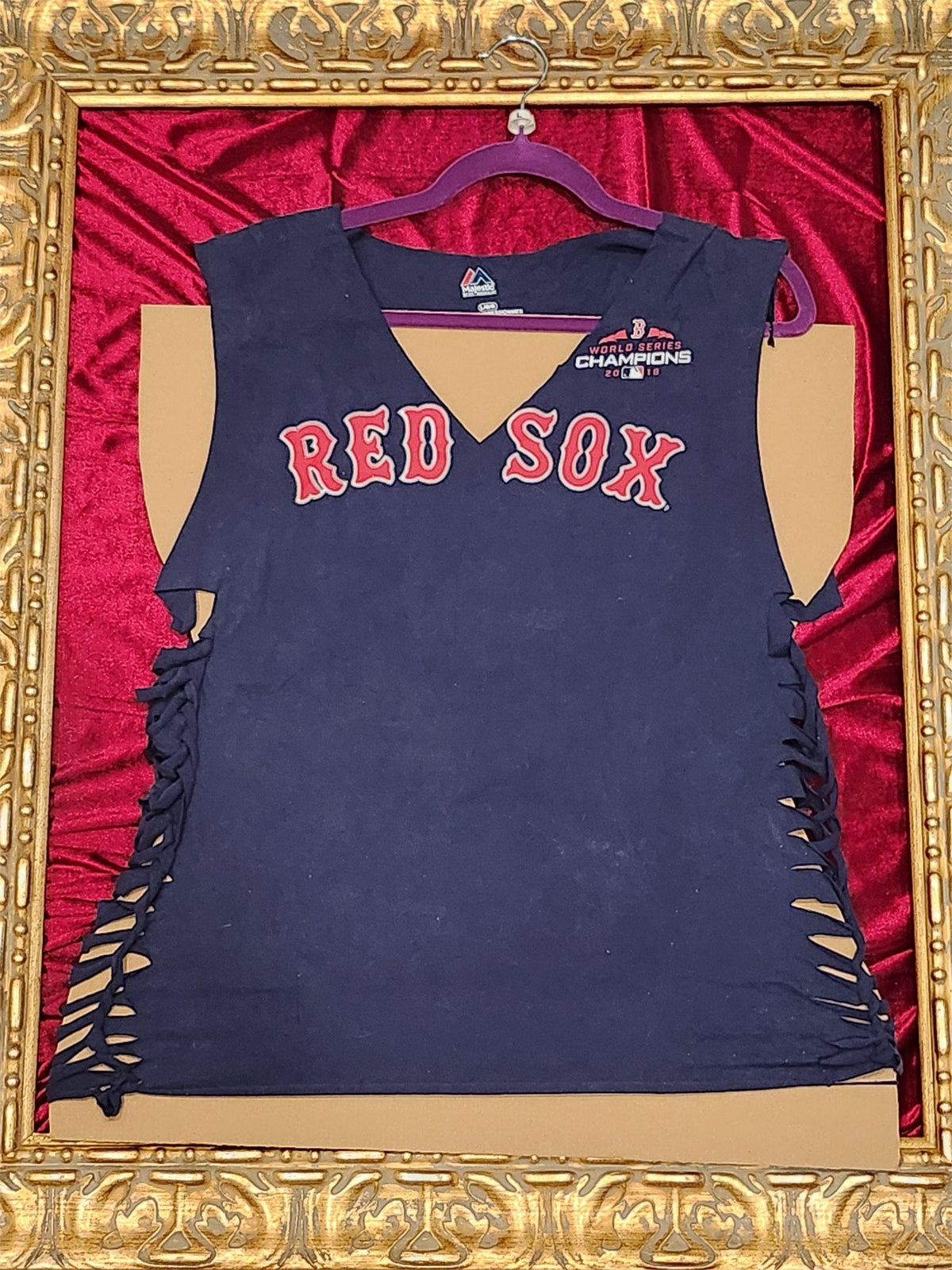 One-of-a-Kind Red Sox Reworked Tank – Size L