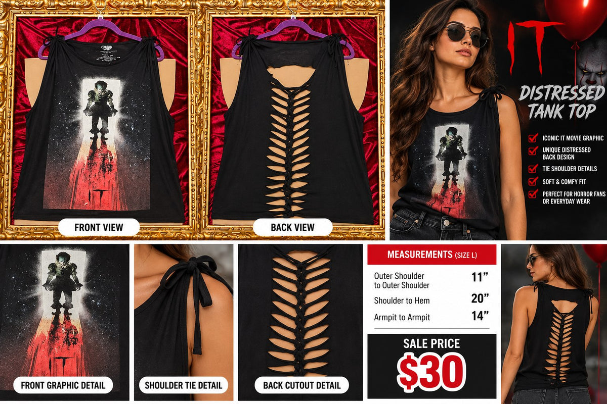 One-of-a-Kind IT Reworked Tank – Size L - details and styling