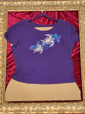 One-of-a-Kind Turtle Swimming Reworked Shirt – Size L