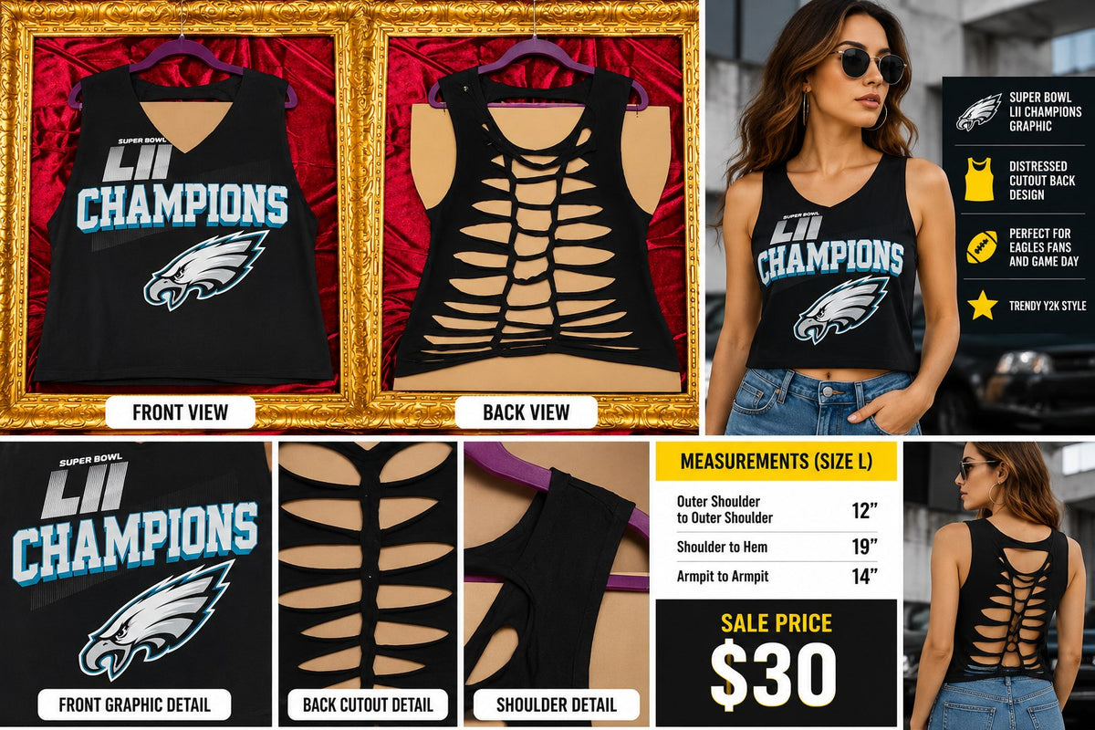 One-of-a-Kind Champions Reworked Tank – Size L - details and styling